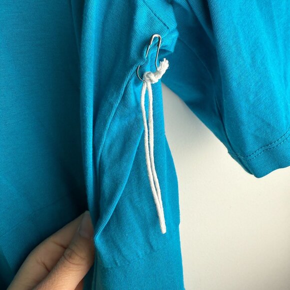 Habitat V-Neck Midi Dress Stretch Jersey Teal Blue Size XL Casual Travel - Picture 9 of 9